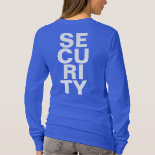 Big Text Deep Royal Blue Template Womens Security T-Shirt