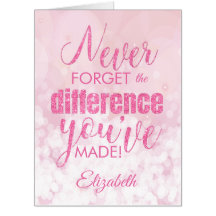 Big Thank You Appreciation Retirement Pink