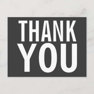 Big Thank You - Black and White Postcard