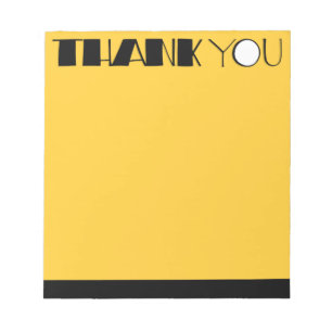 Big Thank You black Notepad