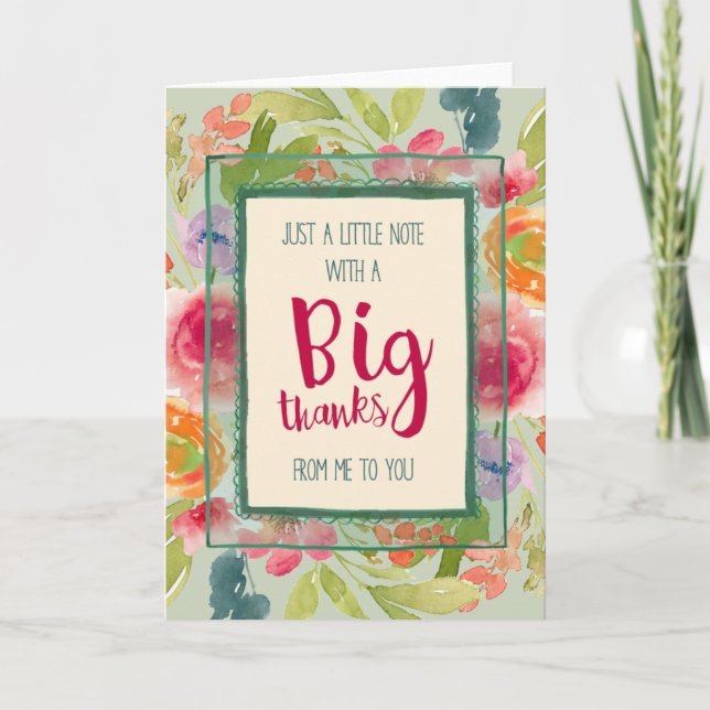 Big Thanks Thank You Card (Front)