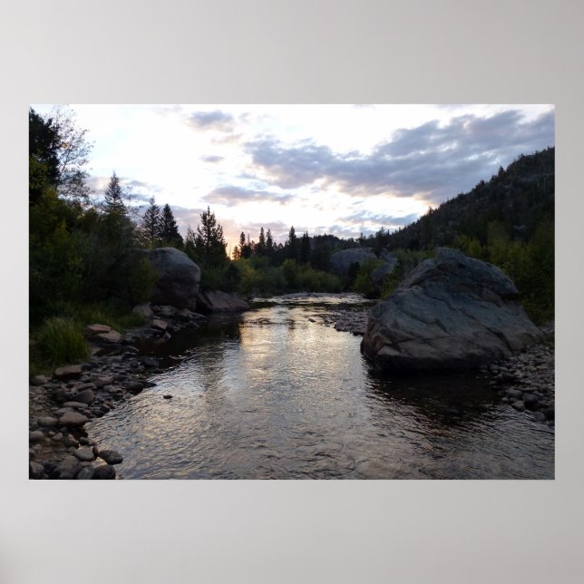 Big Thompson River at Sunrise Poster (Front)