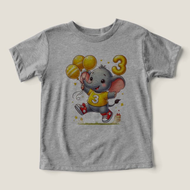 Big Three Celebration: Elephant with Balloons  (Design Front)