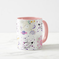 Big Time and Space Mandala Patchwork Pattern Coffe