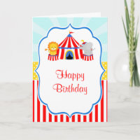 Big Top Circus Carnival Birthday in Red Birthday