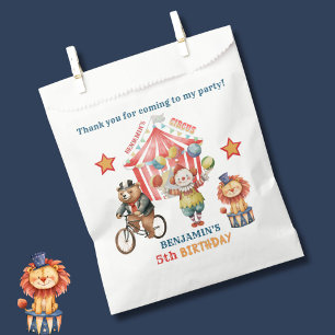 Big Top Circus Carnival Fifth Birthday Favour Bags