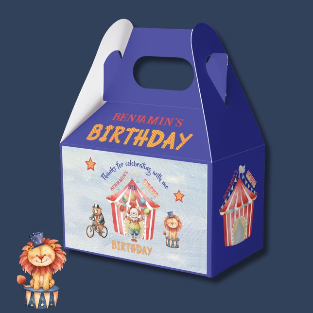 Big Top Circus Carnival Fifth Birthday  Favour Box (Creator Uploaded)
