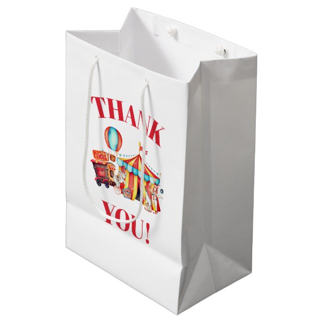 Big Top Circus Carnival Guest Favour Gift Bag (Front Angled)