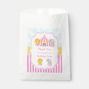 Big Top Circus Carnival in Pink Favour Bags