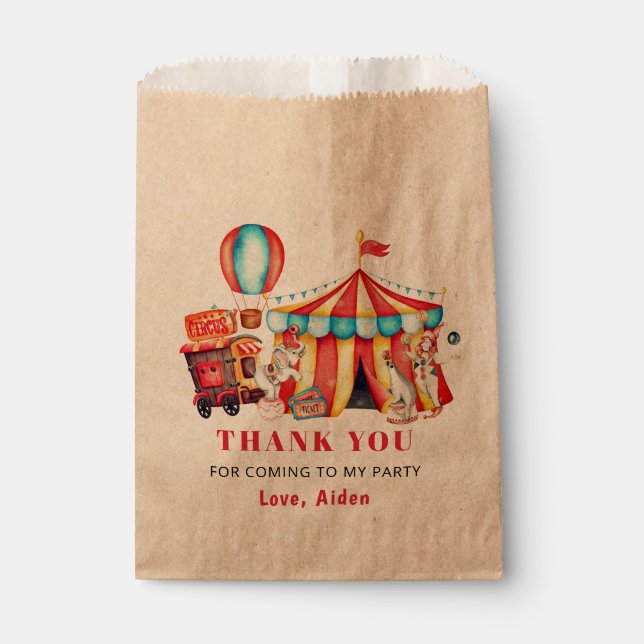 Big Top Circus Carnival Party Favour Bag (Front)