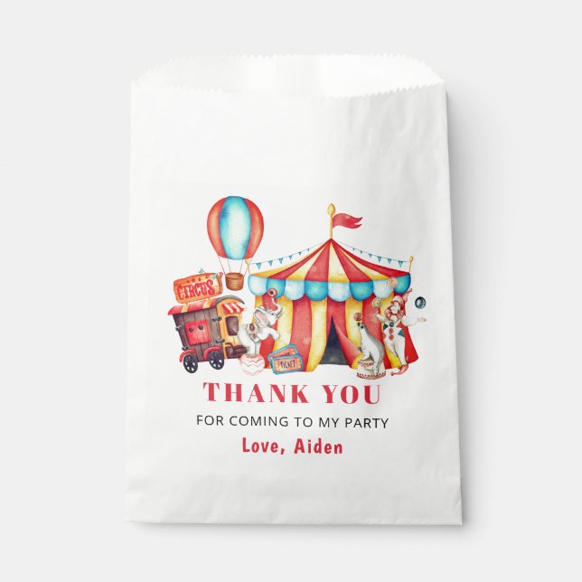 Big Top Circus Carnival Party Favour Bag (Front)