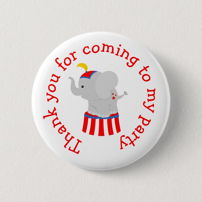 Big Top Circus Carnival 'Thank you for coming' 6 Cm Round Badge (Front)