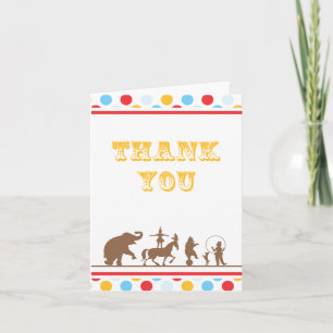Big Top Circus Thank You Card