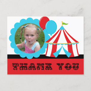 Big Top Circus Thank You Postcard