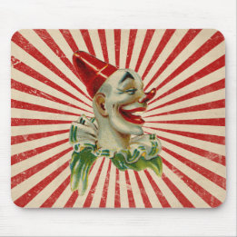 Big Top Vintage Laughing Clown Mouse Pad