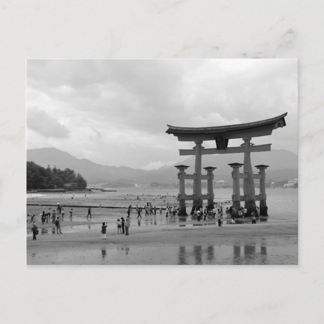 Big Torii at Itsukushima Shrine Postcard (Front)