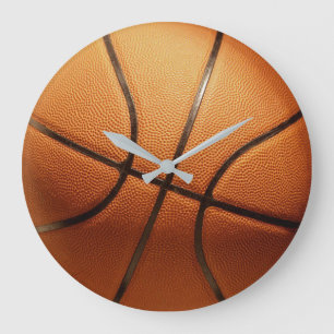 Big Traditional Orange Basketball Wall Clock