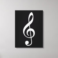 big treble clef musical note