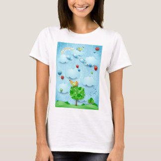 Big tree and flying fishes T-Shirt