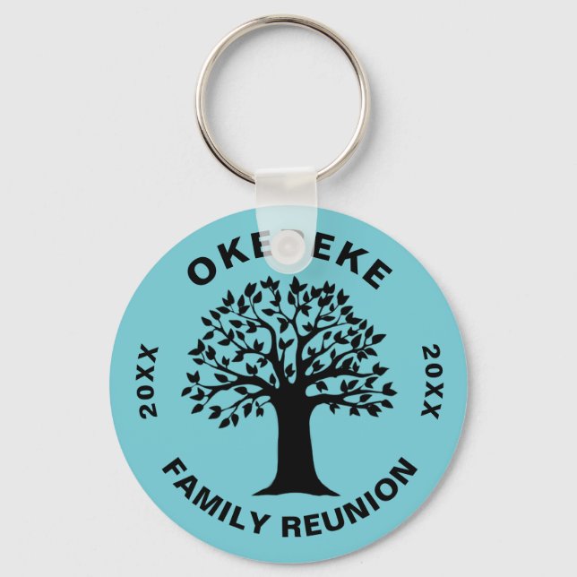 Big Tree Family Reunion Souvenir Keepsake Gift Key Ring (Front)