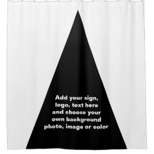 BIG TRIANGLE black + your ideas Shower Curtain