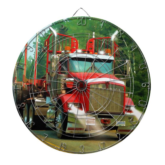Big Truck and Highway Art for Lorry-lovers Dartboard (Front)