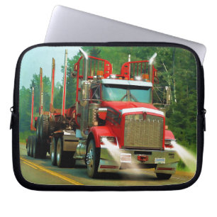 Big Truck and Highway Art for Lorry-lovers Laptop Sleeve
