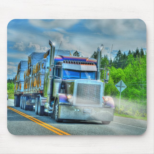 Big Truck and Highway Art for Lorry-lovers Mouse Pad (Front)