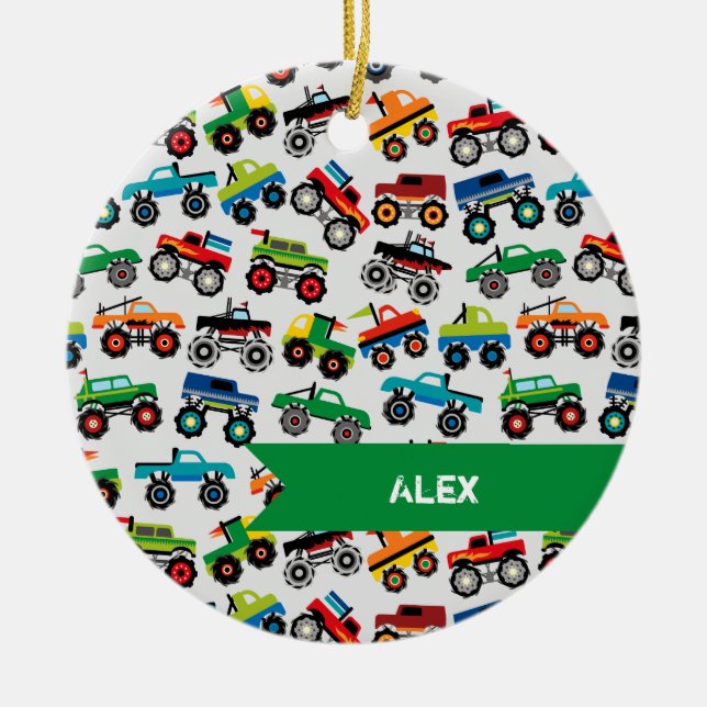Big Truck Children’s Kid Christmas Tree Ceramic Tree Decoration (Front)