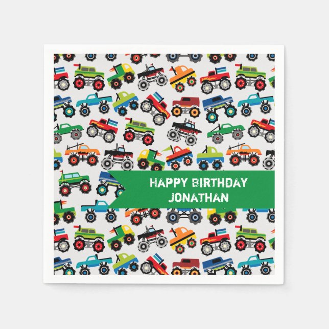 Big Truck Pattern Napkin (Front)