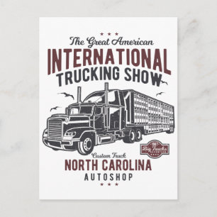 Big Truck Trucking Show North Carolina Auto Shop Postcard