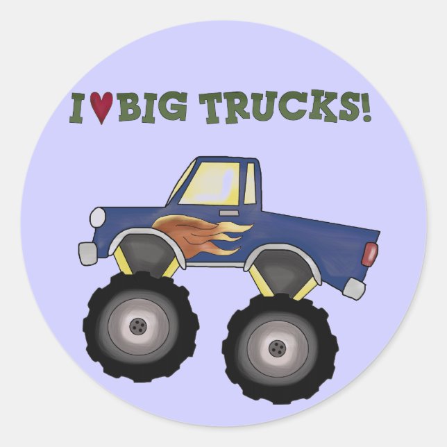 Big Trucks Theme Fun Stickers (Front)