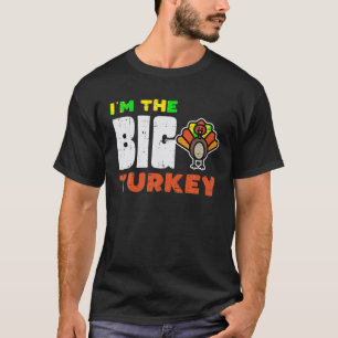 Big Turkey Cute Thanksgiving Matching Family Mum D T-Shirt