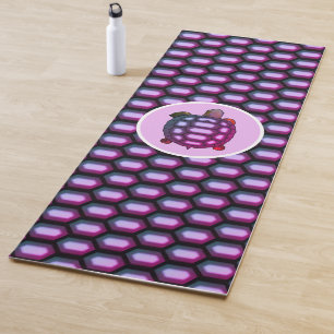 Big Turtle and Turtle Shell in Violet Shades Yoga Mat