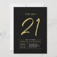 Big Twenty One | Gold & Black 21st Birthday Party