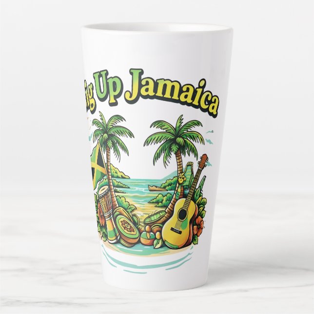 Big up jamaica latte mug (Front)