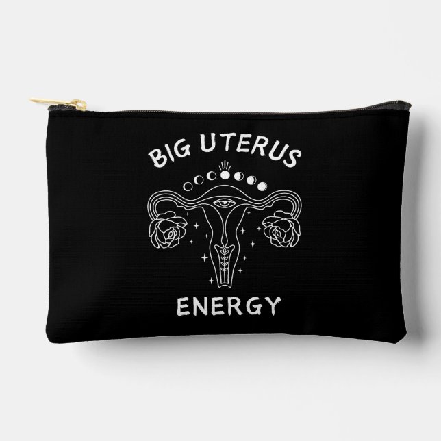 Big Uterus Energy Feminist Accessory Pouch (Front)
