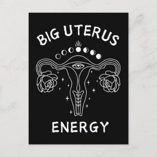 Big Uterus Energy Feminist Postcard
