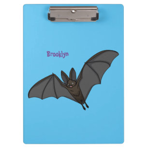 Big vampire bat cartoon illustration clipboard