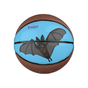 Big vampire bat cartoon illustration mini basketball