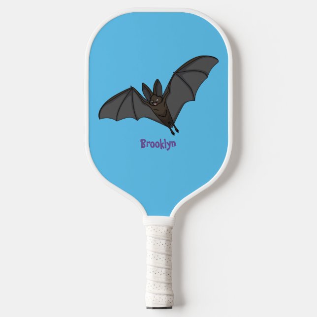 Big vampire bat cartoon illustration  pickleball paddle (Front)