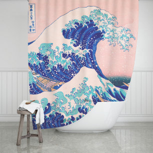 Big Wave Japanese Surf Painting Shower Curtain