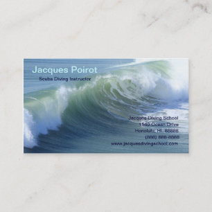 Big Wave Surf Diving Ocean Sea Business Card