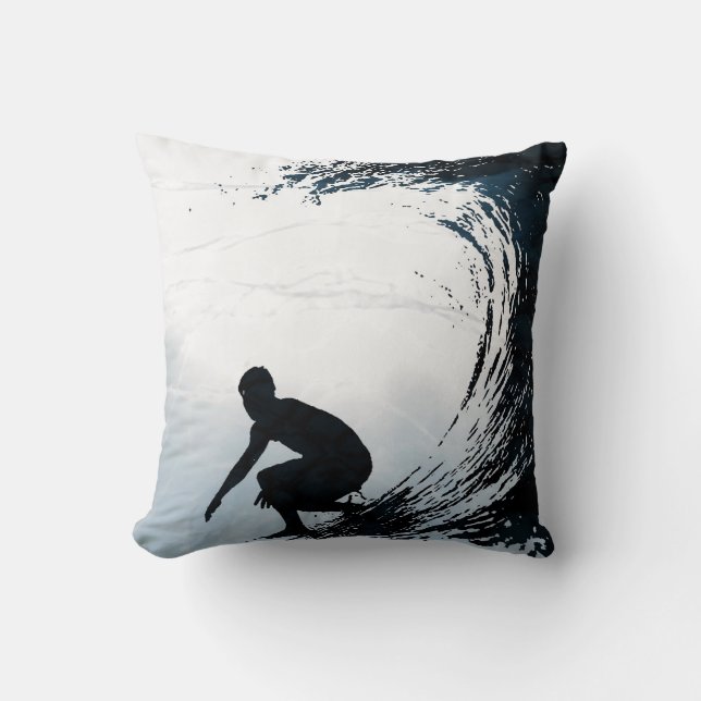 Big Wave Surfer Cushion (Front)
