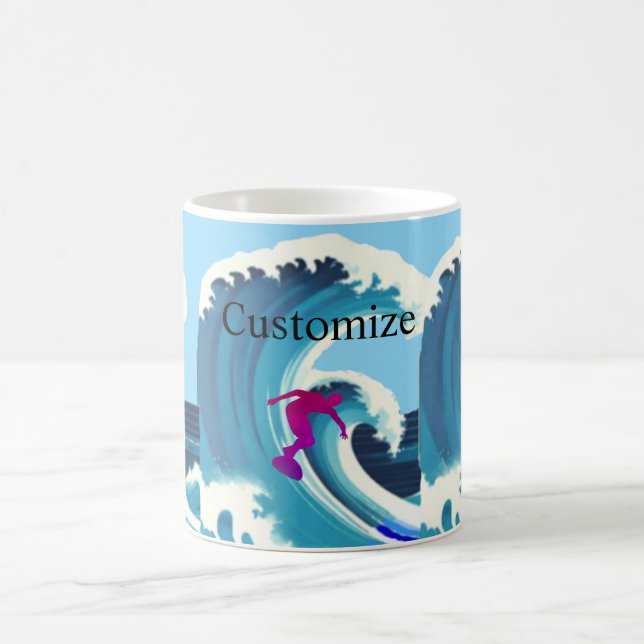 Big Wave Surfer Thunder_Cove Coffee Mug (Center)