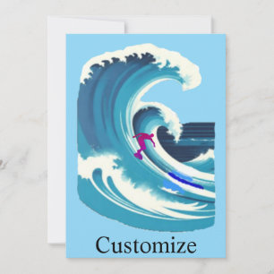 Big Wave Surfer Thunder_Cove Invitation