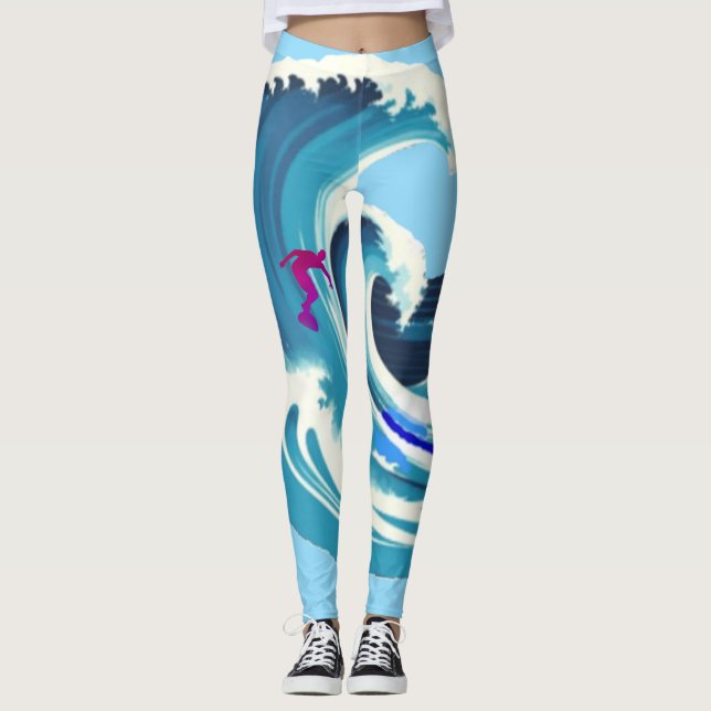 Big Wave Surfer Thunder_Cove Leggings (Front)