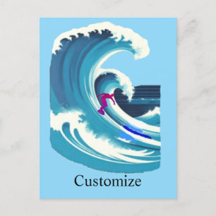 Big Wave Surfer Thunder_Cove Postcard