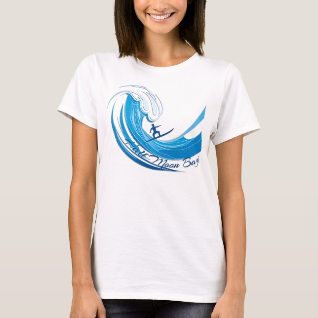 Big Wave Surfing Half Moon Bay T-Shirt (Front)