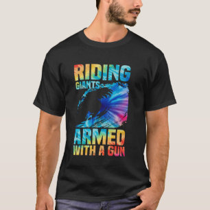 Big Wave Surfing Riding Giants Design for Surfer T-Shirt